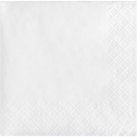 White 2-Ply Beverage Napkins 1,200 ct