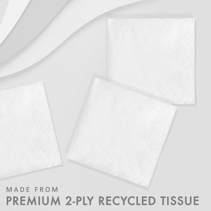 White 2-Ply Beverage Napkins 1,200 ct Feature Image
