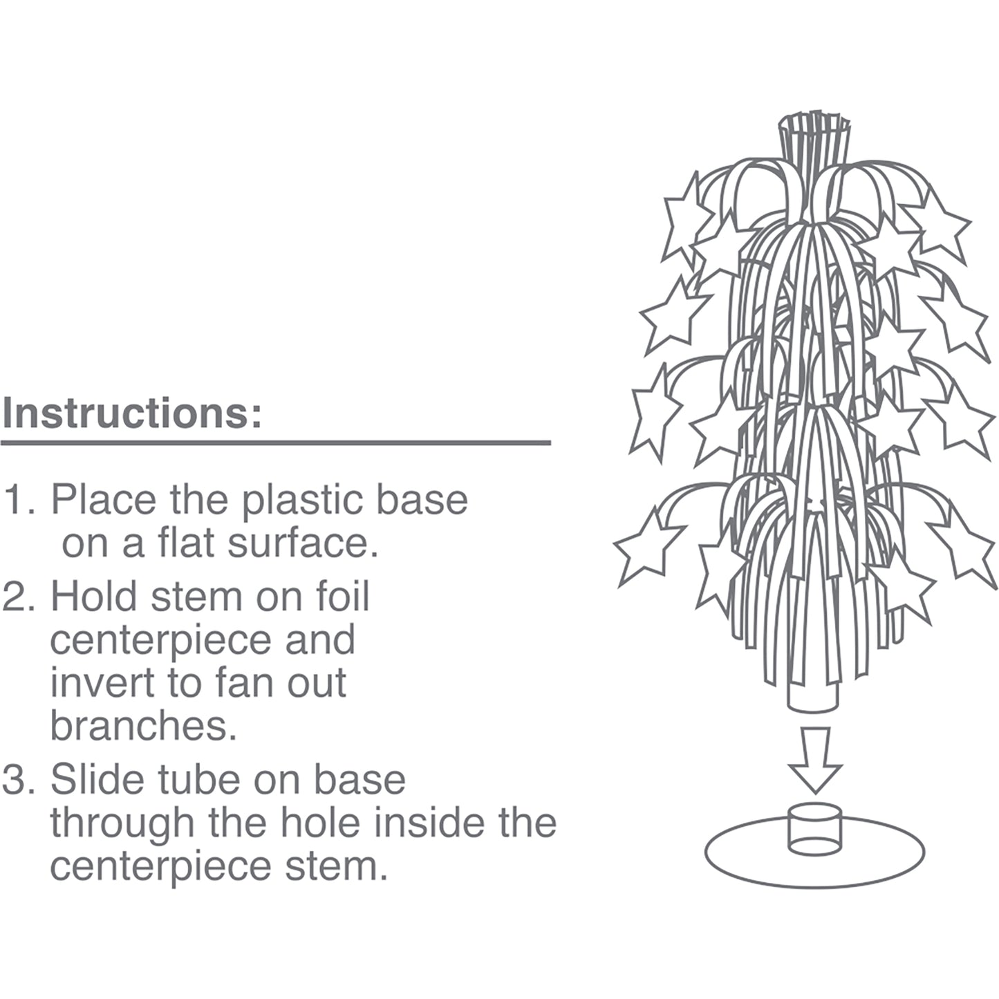 Gold Foil Cascading Centerpieces 6 ct