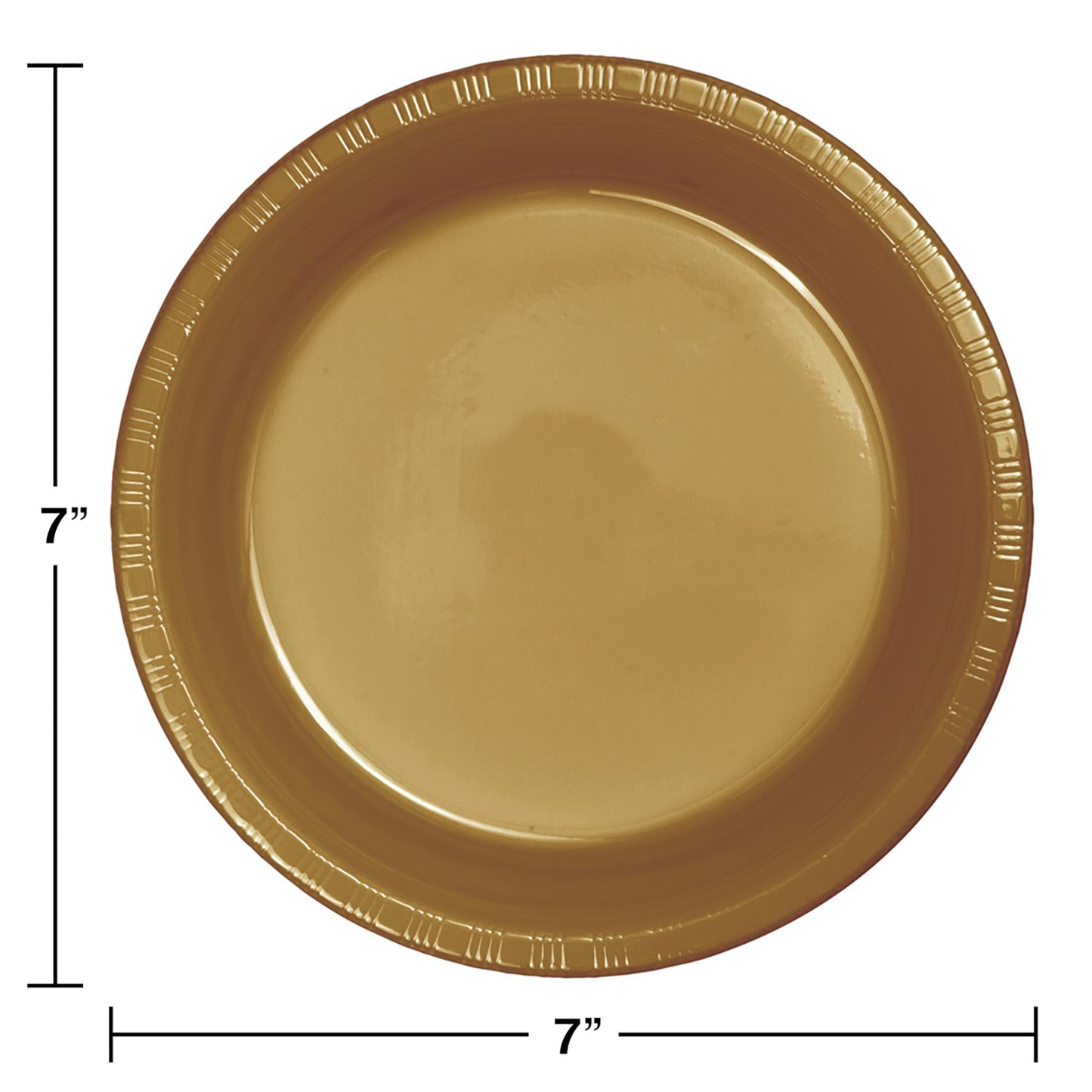 Glittering Gold Plastic Dessert Plates 240 ct