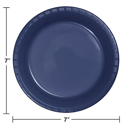Navy Plastic Dessert Plates 240 ct
