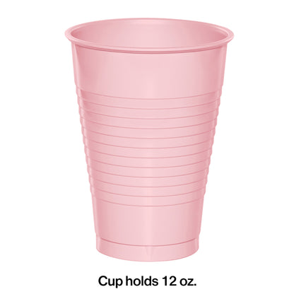 Classic Pink 12 oz Plastic Cups 240 ct