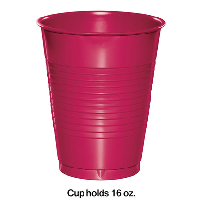 Hot Magenta 16 oz Plastic Cups 240 ct