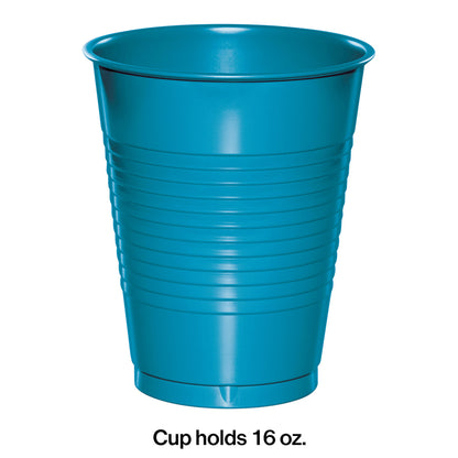 Turquoise 16 oz Plastic Cups 240 ct
