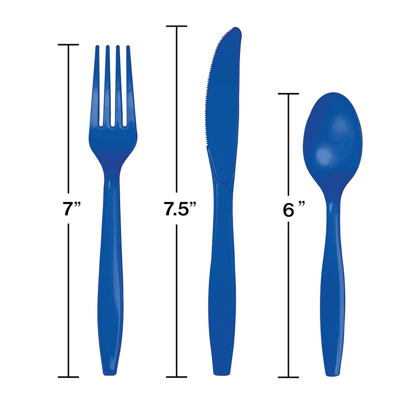 Value Friendly Cobalt Blue Assorted Plastic Cutlery 216 ct