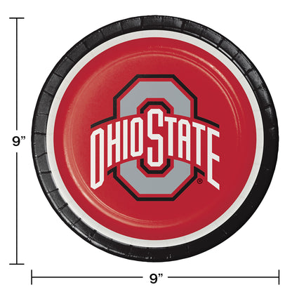 Ohio State University Dinner Plates 96 ct