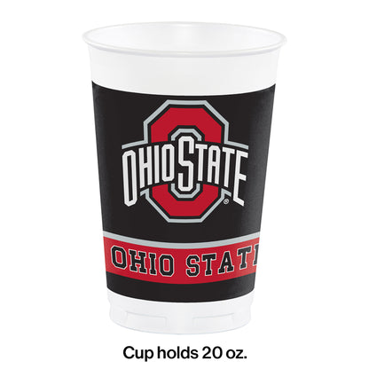 Ohio State University 20 oz Plastic Cups 96 ct
