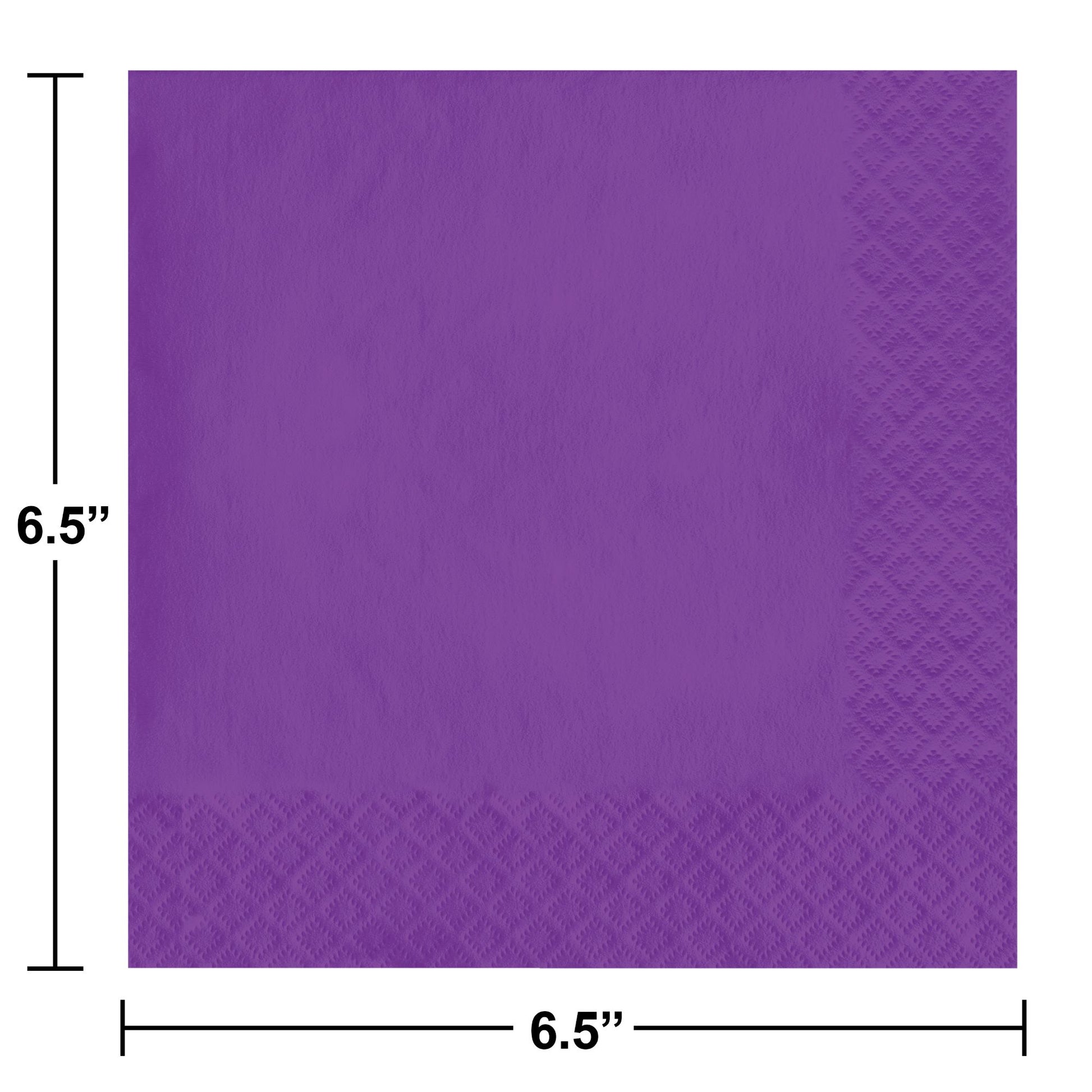 Amethyst Purple Luncheon Napkins 2-Ply 600 ct Dimension Image