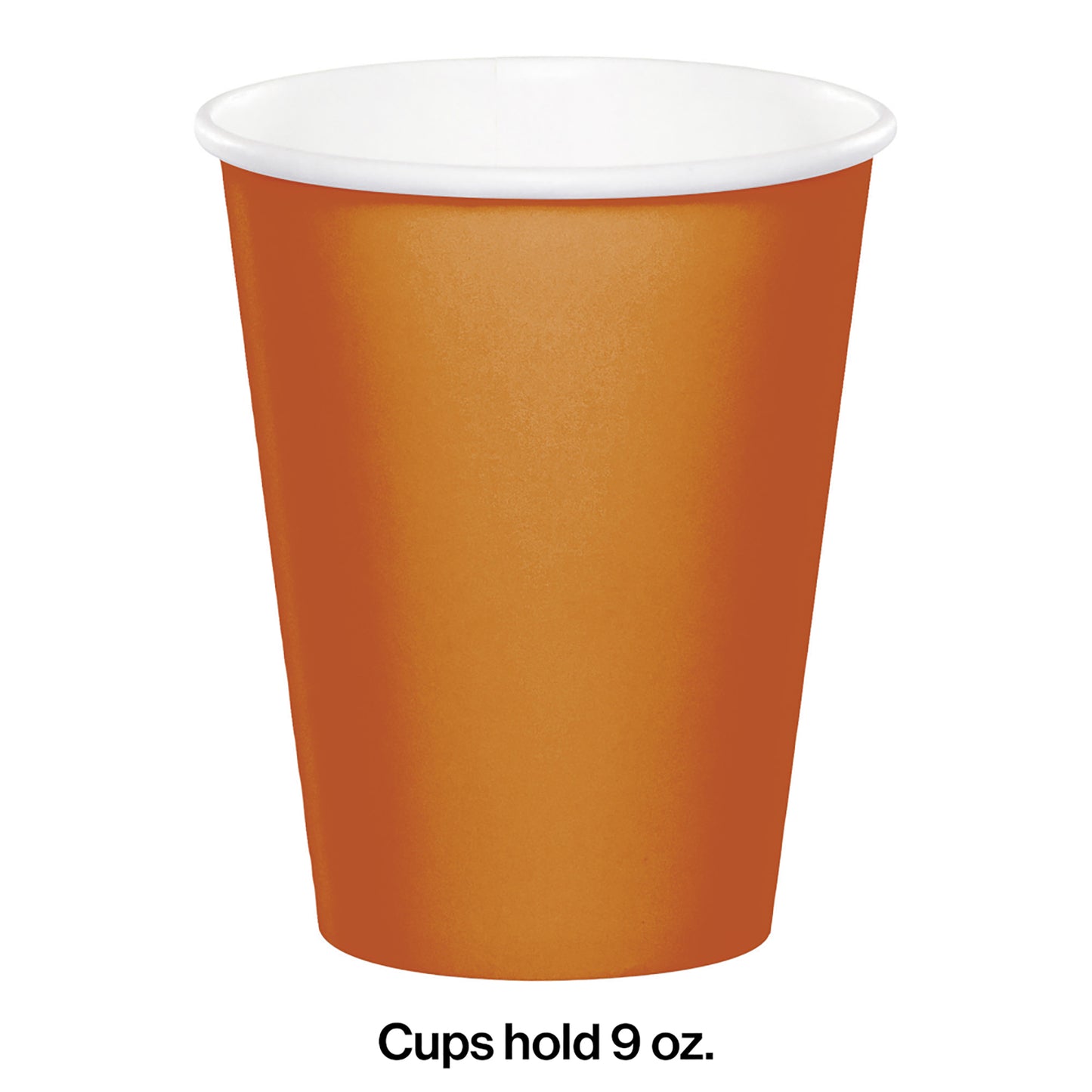 Pumpkin Spice Orange 9 oz Hot & Cold Cups 240 ct