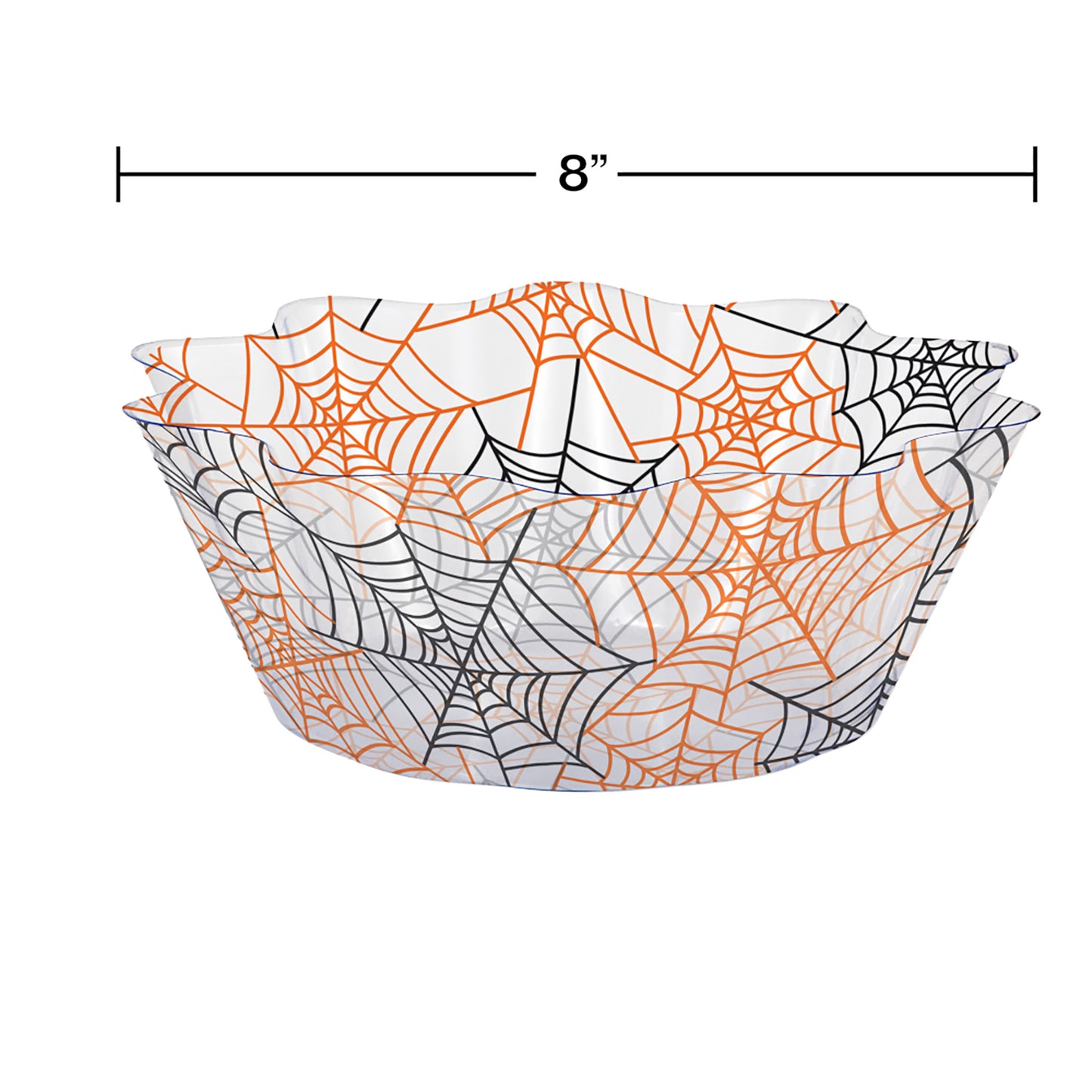 Spiderwebs Fluted Bowls 12 ct