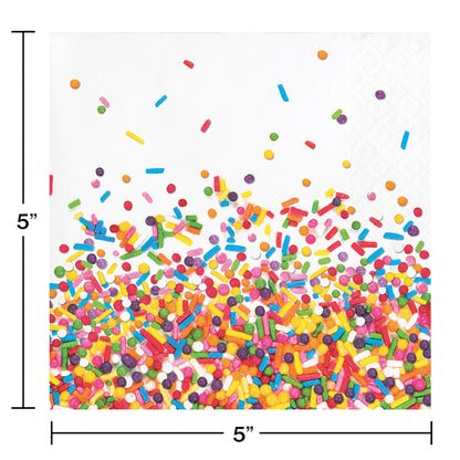 Confetti Sprinkles Beverage Napkins 192 ct