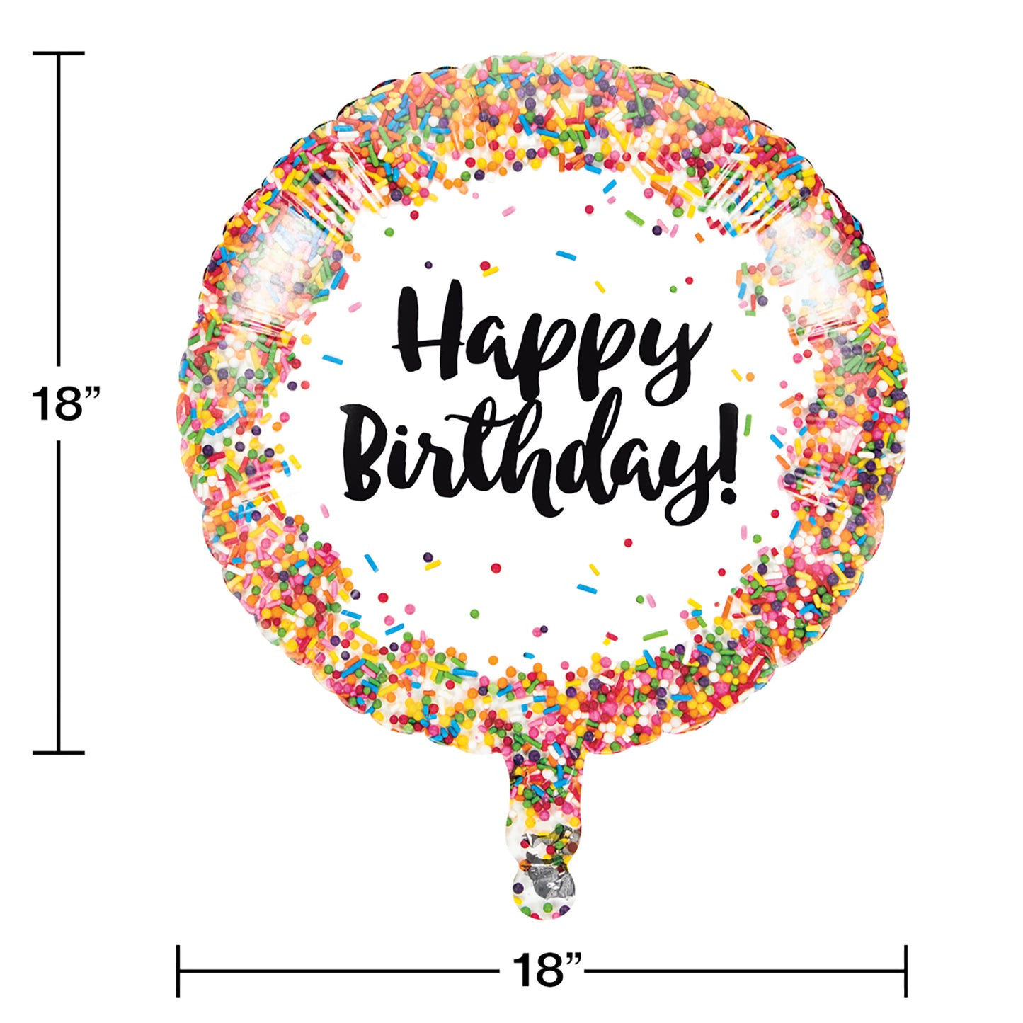Confetti Sprinkles Mylar Balloons 10 ct
