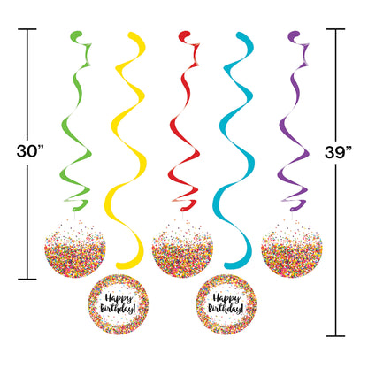 Confetti Sprinkles Dizzy Danglers 30 ct