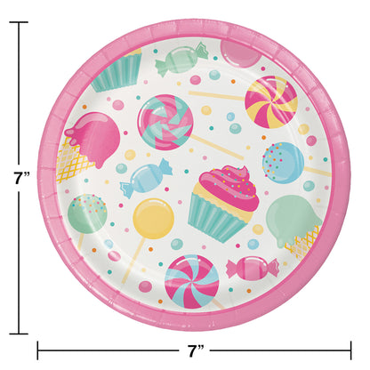 Candy Bouquet Dessert Plates 96 ct