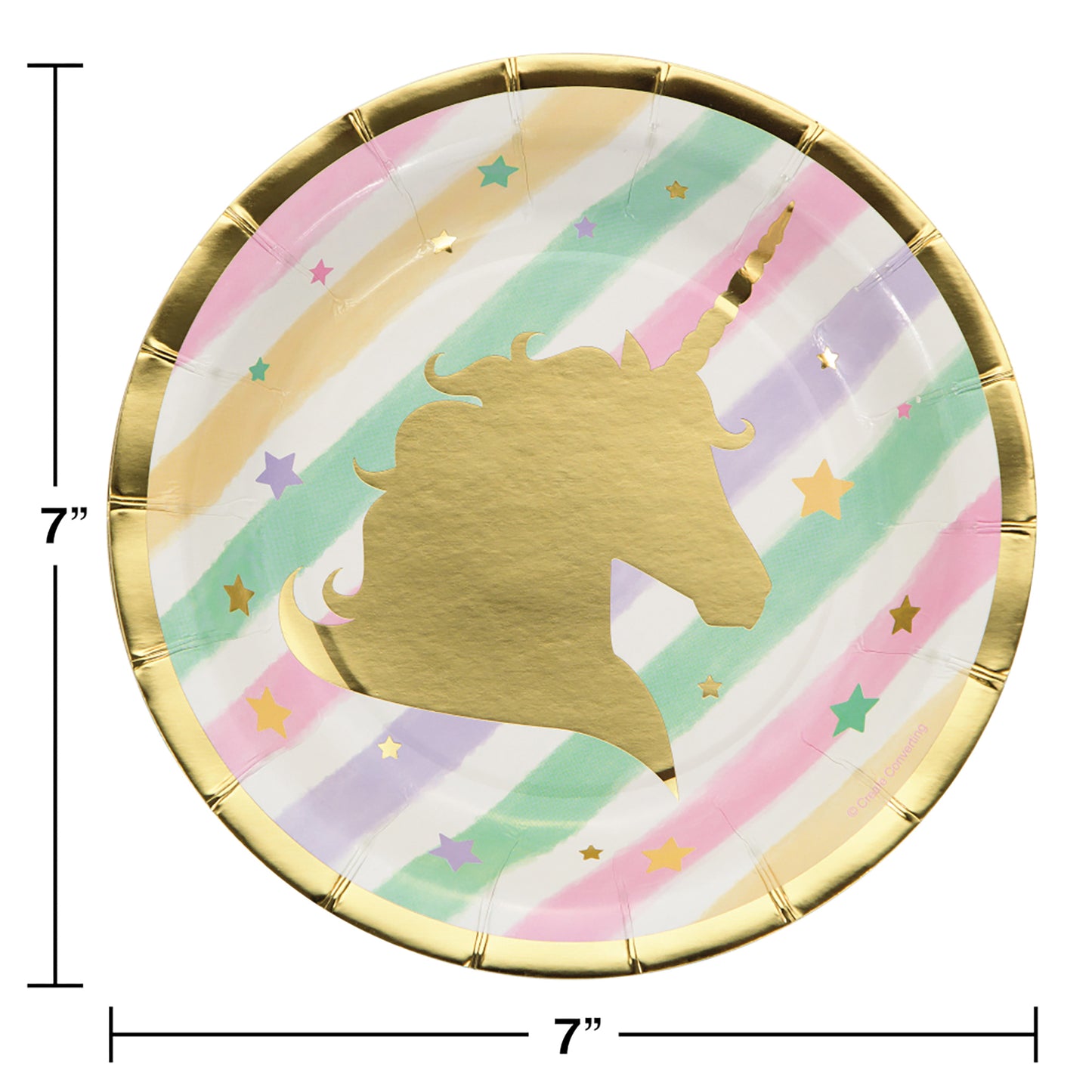 Sparkle Unicorn Dessert Plates 96 ct