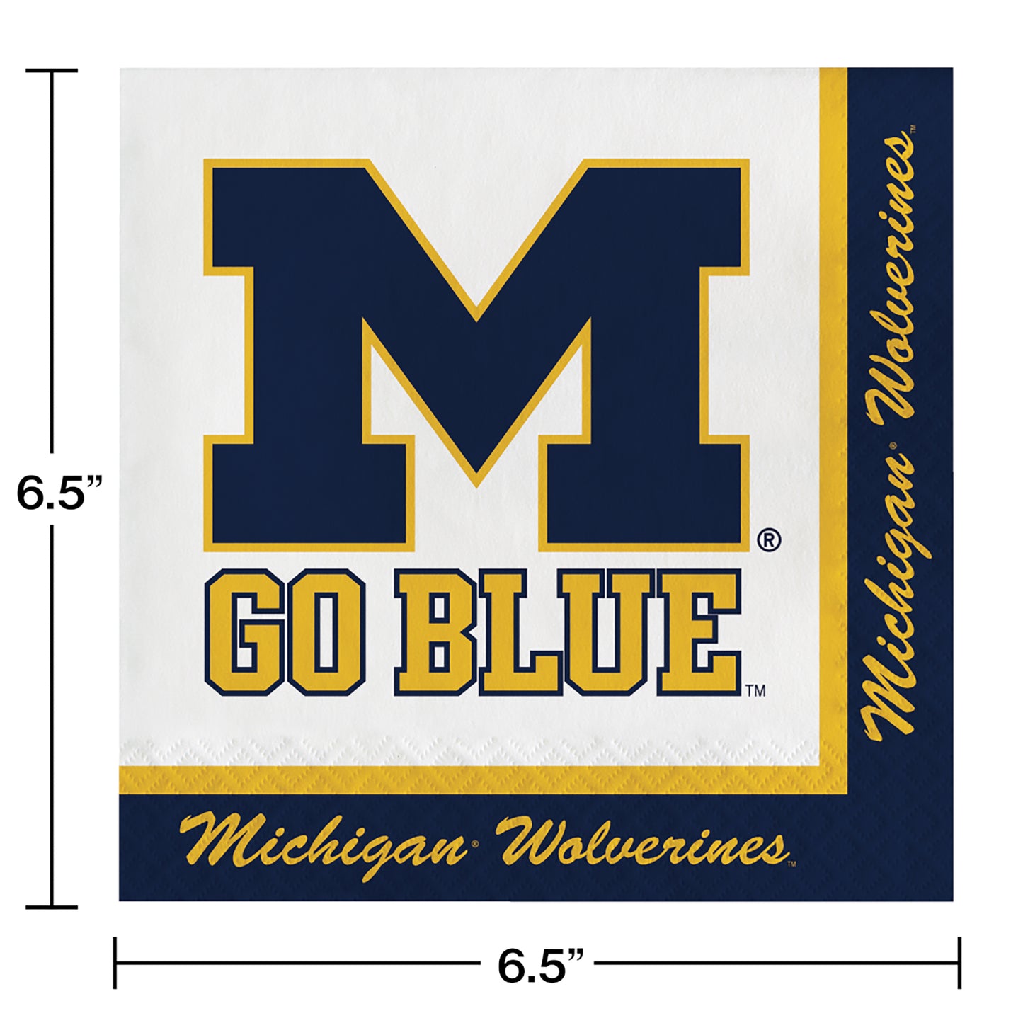 University of Michigan Luncheon Napkin 240 ct
