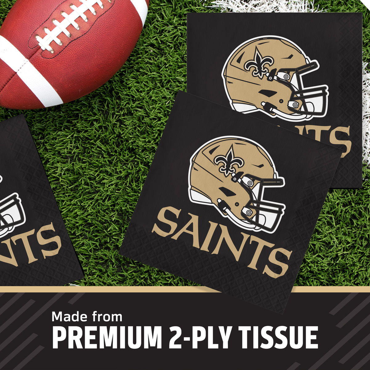 Officially Licensed New Orleans Saints NFL Football Luncheon Napkins 192 ct Bulk