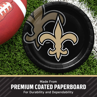 Officially Licensed New Orleans Saints NFL Football Dinner Plates 96 ct Bulk