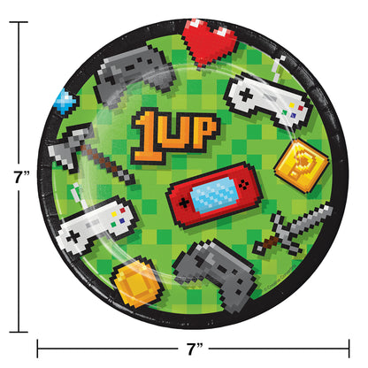 Video Games Party Dessert Plates 96 ct