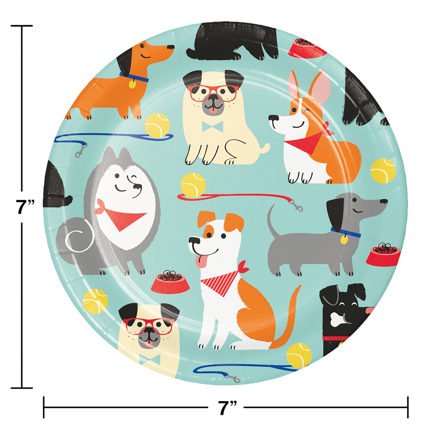 Dog Party Dessert Plates 96 ct