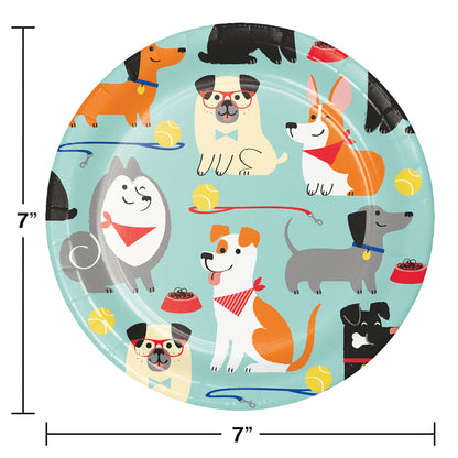 Dog Party Dessert Plates 96 ct