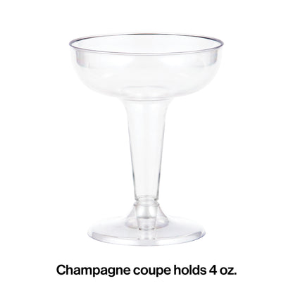 4 oz Plastic Champagne Coupes 54 ct