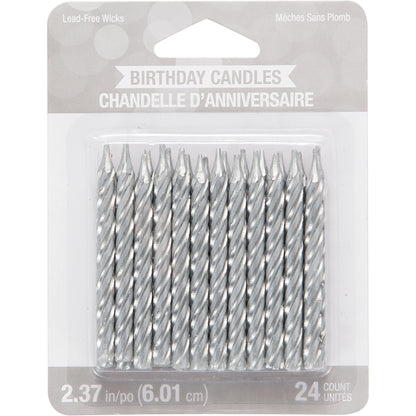 Silver Birthday Candles 288 ct
