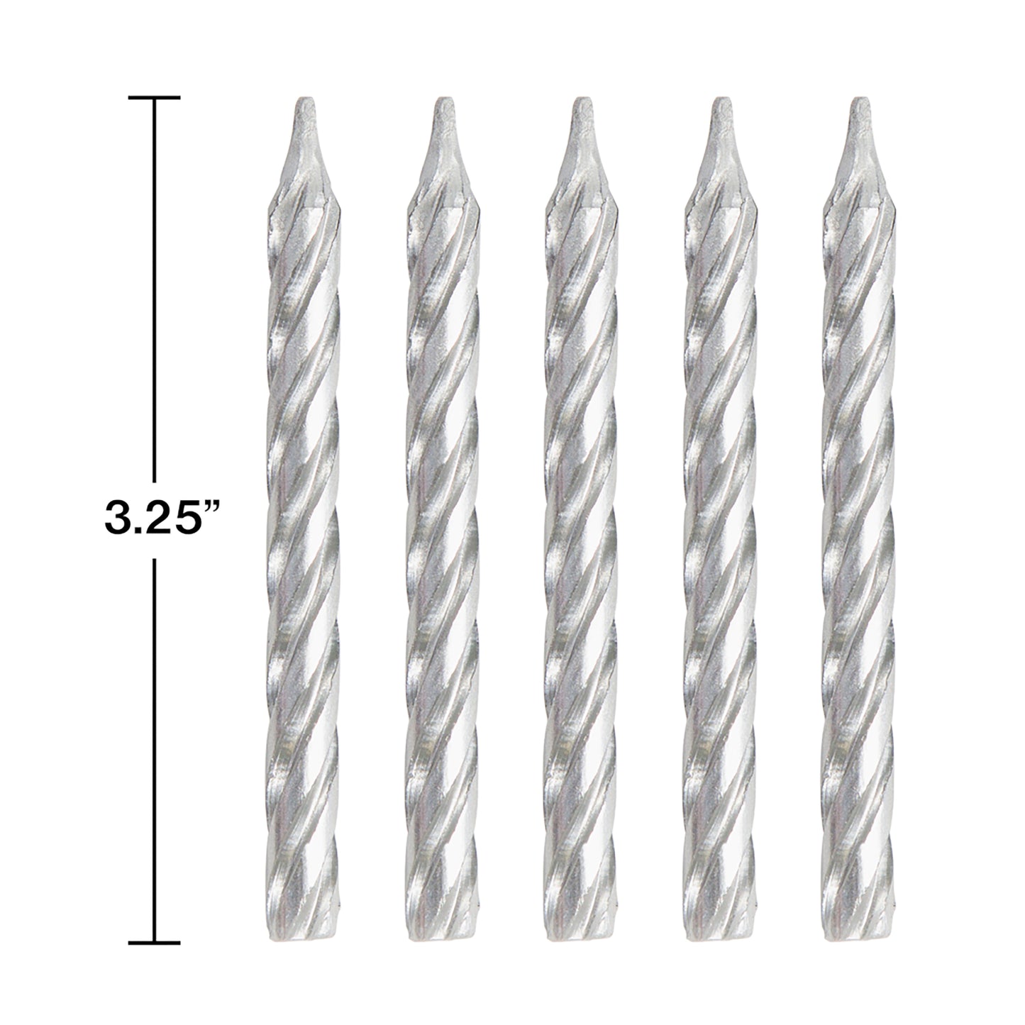 Silver Birthday Candles 288 ct