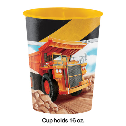 Big Dig Construction 16 oz Plastic Cups 12 ct