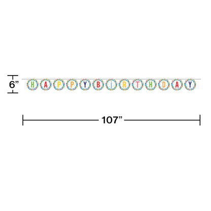 Bright Birthday Banners 12 ct