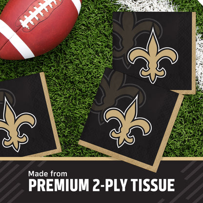 Officially Licensed New Orleans Saints NFL Football Beverage Napkins 192 ct Bulk