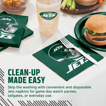 Officially Licensed New York Jets NFL Football Luncheon Napkins 192 ct Bulk