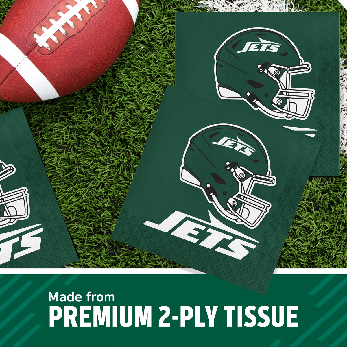 Officially Licensed New York Jets NFL Football Luncheon Napkins 192 ct Bulk
