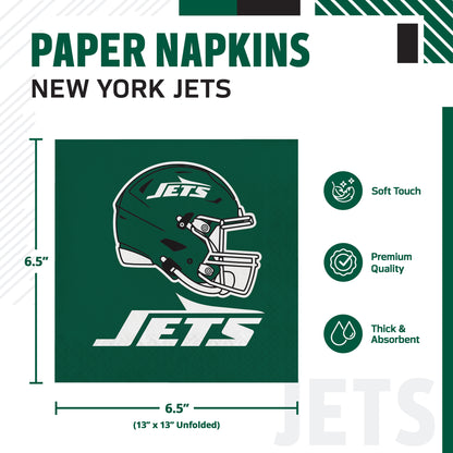 Officially Licensed New York Jets NFL Football Luncheon Napkins 192 ct Bulk