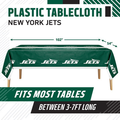 Officially Licensed New York Jets NFL Football Tablecloths 12 ct Bulk