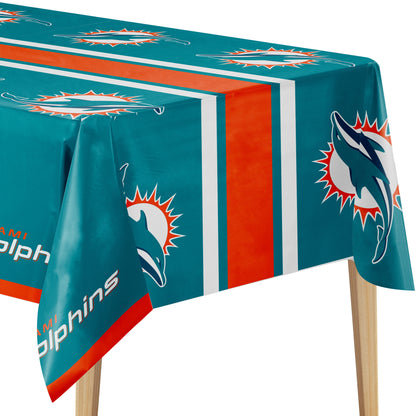 Officially Licensed Miami Dolphins NFL Football Tablecloths 12 ct Bulk