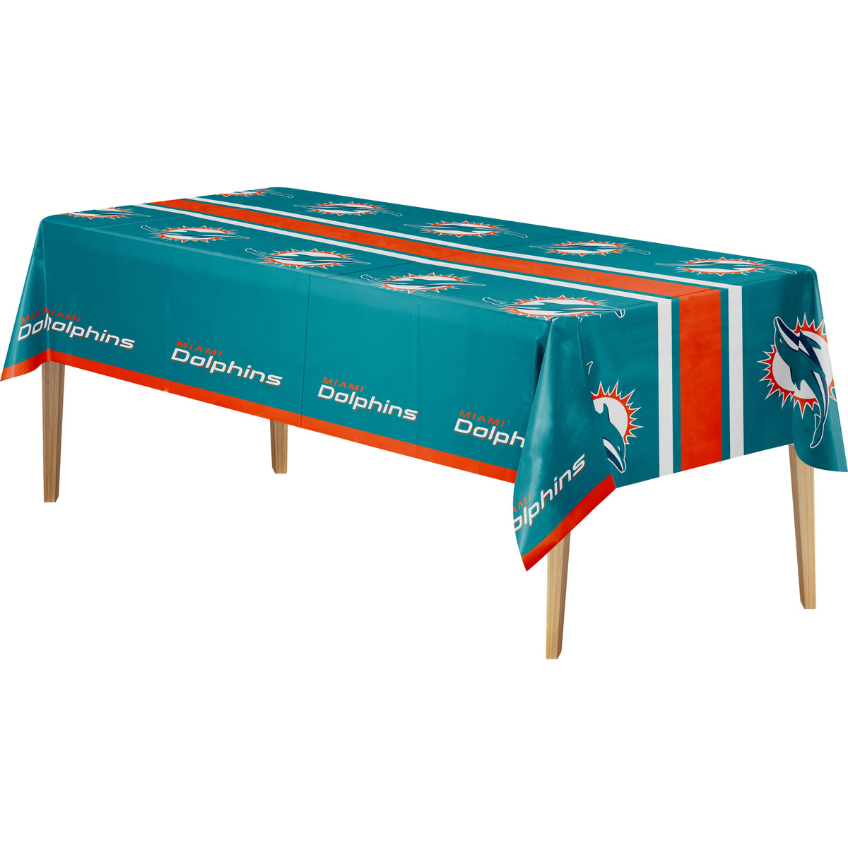 Officially Licensed Miami Dolphins NFL Football Tablecloths 12 ct Bulk