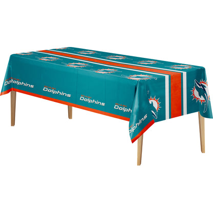 Officially Licensed Miami Dolphins NFL Football Tablecloths 12 ct Bulk