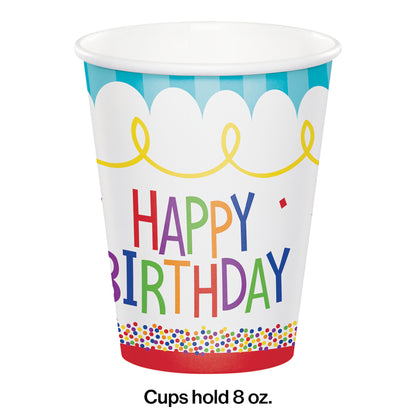 Cake Birthday Paper Cups 96 ct
