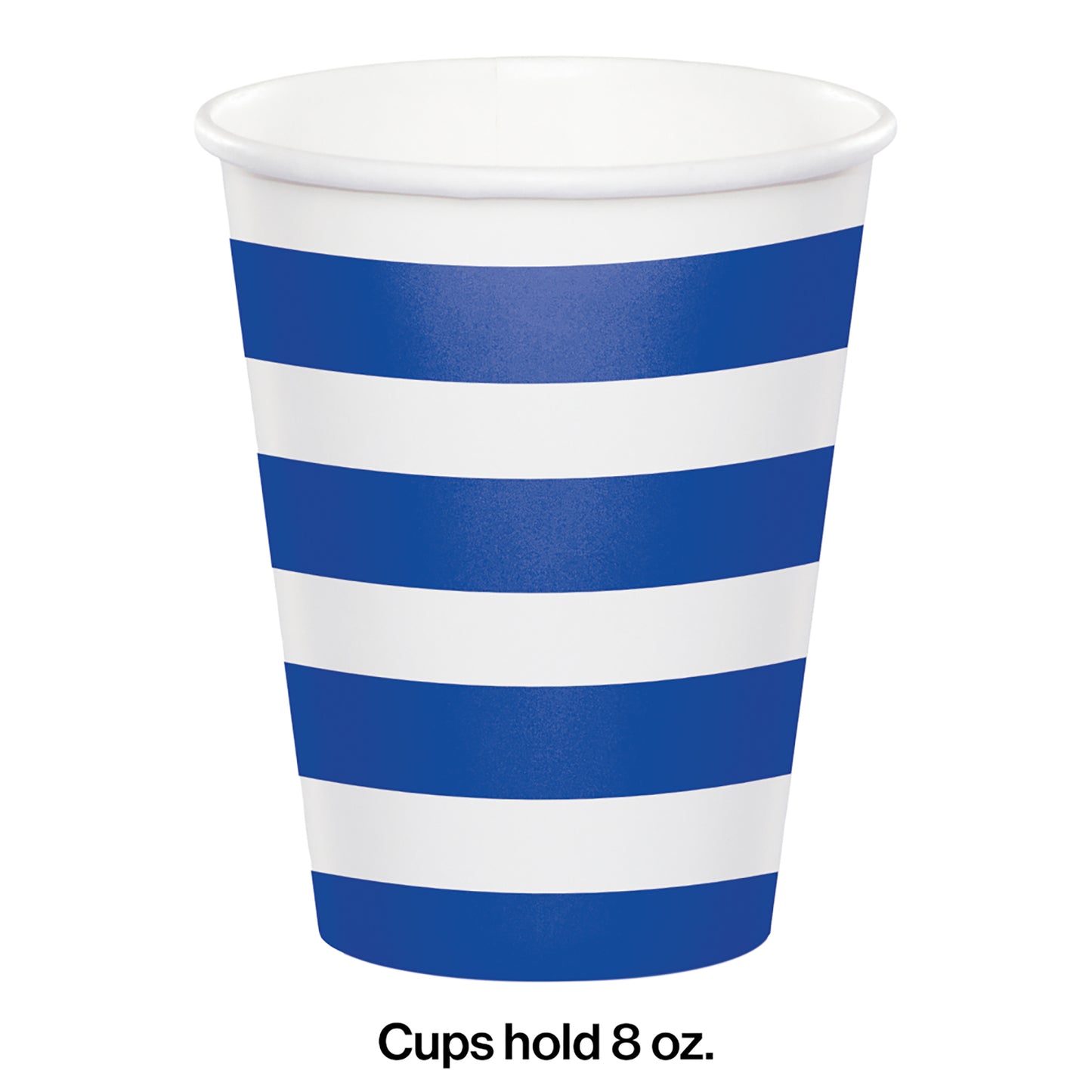 Cobalt Blue Polka Dots and Stripes Paper Cups 96 ct