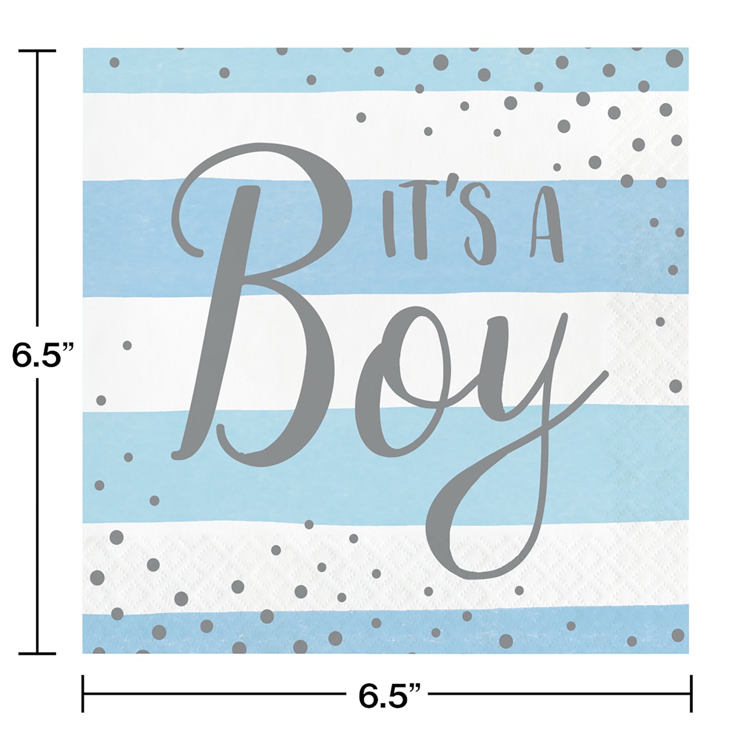 Blue and Silver Celebration It's a Boy Luncheon Napkins 192 ct