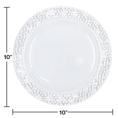 Clear Pebble Plastic Banquet Plates 120 ct