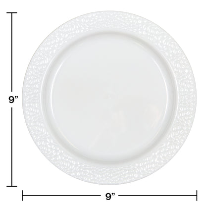 Pearl Pebble Plastic Dinner Plates 120 ct
