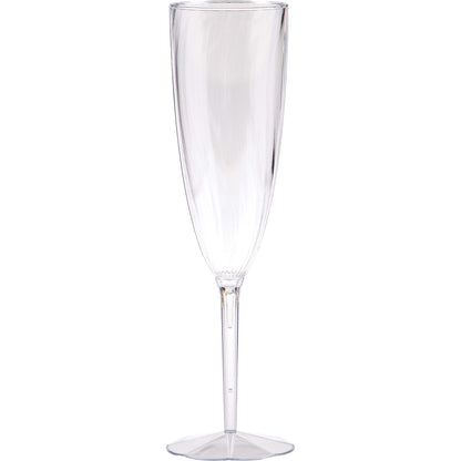Clear 6 oz Plastic Champagne Glasses 96 ct