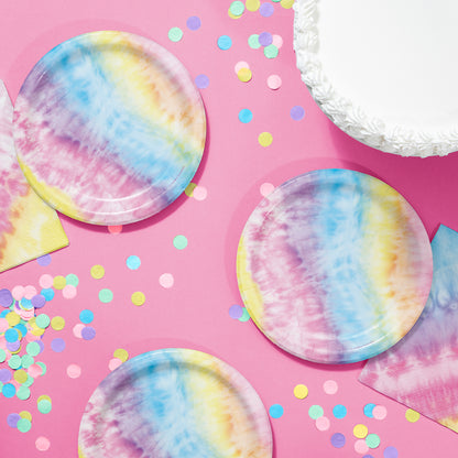 Tie Dye Party Dessert Plates 96 ct