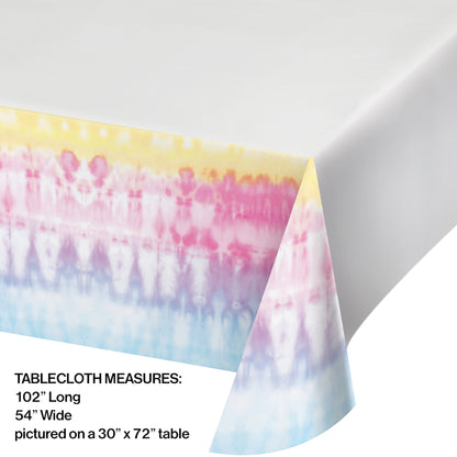 Tie Dye Party Paper Tablecloths 6 ct
