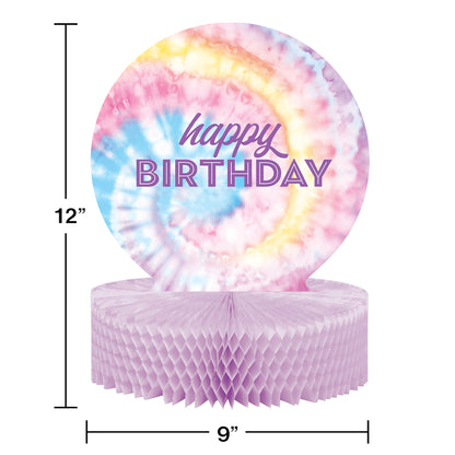 Tie Dye Party Happy Birthday Centerpieces 6 ct
