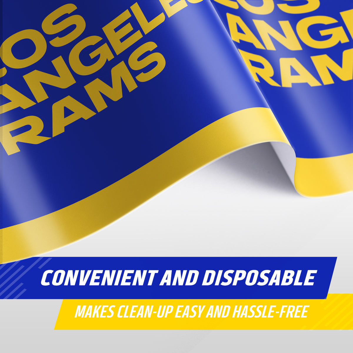 Officially Licensed Los Angeles Rams NFL Football Tablecloths 12 ct Bulk
