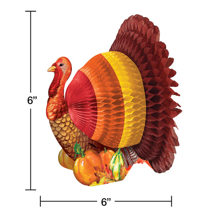 6" Turkey Thanksgiving Centerpieces 12 ct