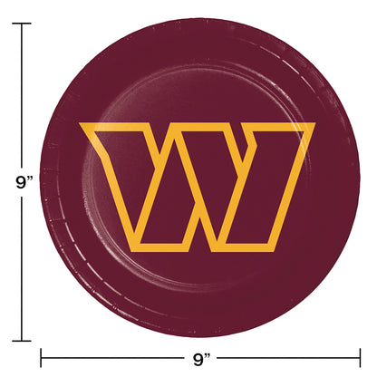 Washington Commanders Paper Plates 96 ct